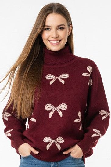 كنزة صوف ببيون ابة - صورة 7