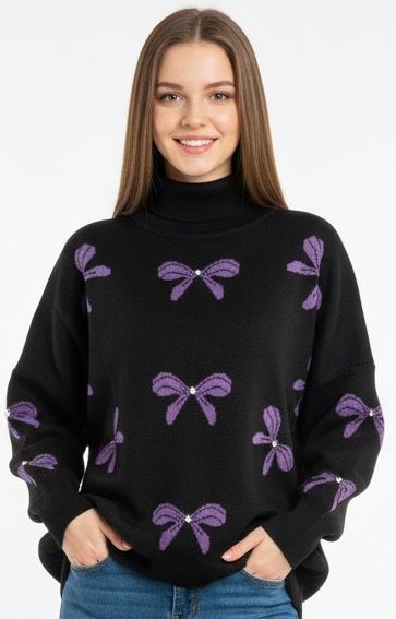 كنزة صوف ببيون ابة - صورة 1