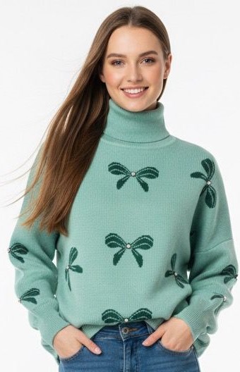 كنزة صوف ببيون ابة - صورة 3