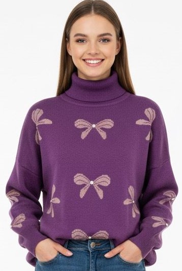 كنزة صوف ببيون ابة - صورة 4