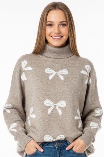 كنزة صوف ببيون ابة - صورة 6