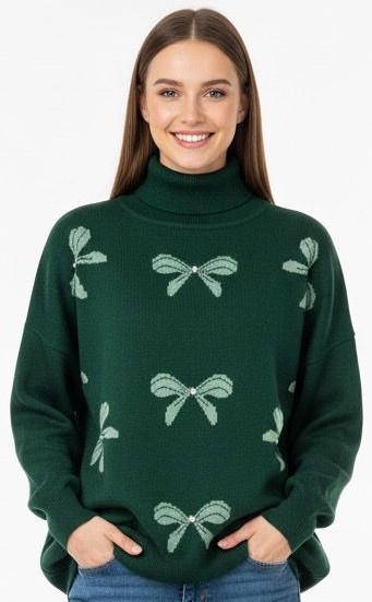 كنزة صوف ببيون ابة - صورة 2