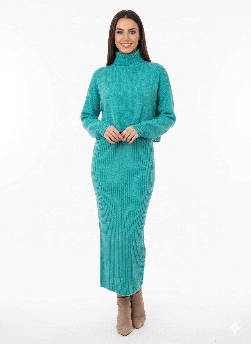 فستان صوف قطعتين - صورة 2