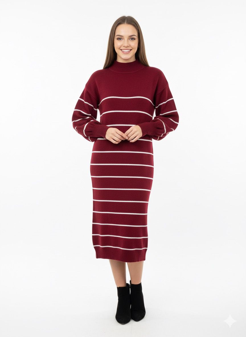 فستان طويل مقلم - صورة 2