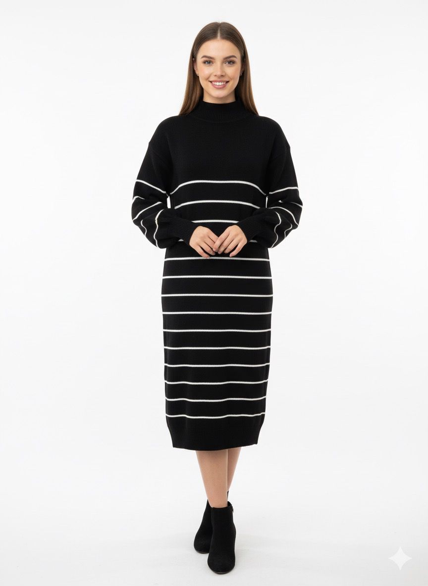 فستان طويل مقلم - صورة 4