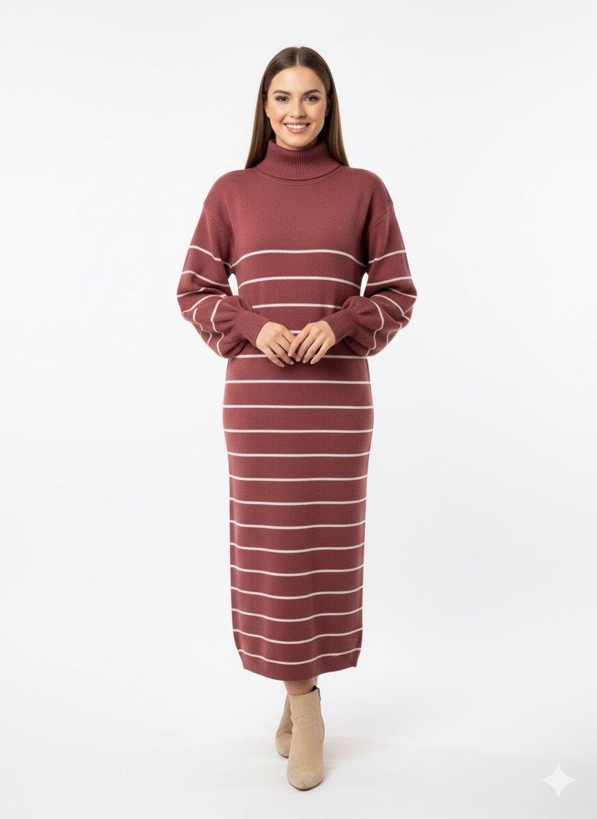 فستان طويل مقلم - صورة 5