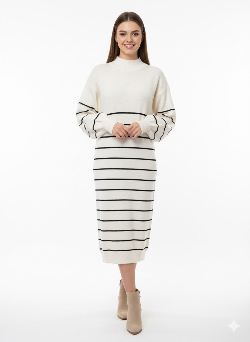 فستان طويل مقلم - صورة 3